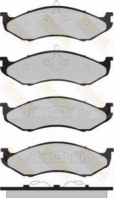 BRAKE ENGINEERING pa1322 -  Комплект тормозных колодок, дисковый тормоз